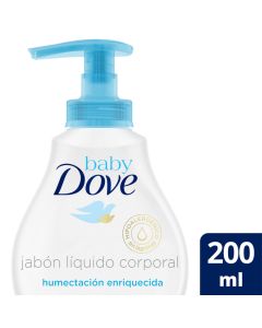 Jab&oacute;n L&iacute;quido Corporal Baby Dove Humectaci&oacute;n Enriquecida 200 Ml.