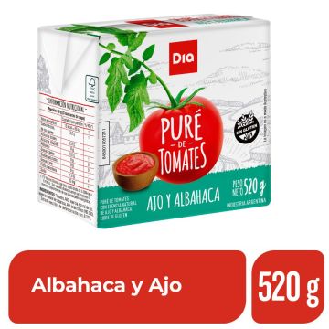 Puré de Tomate Dia Sabor Albahaca y Ajo 520 Gr.