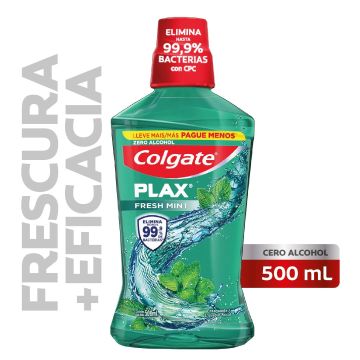 Enjuague Bucal Colgate Plax Fresh Mint 500X 350 Ml.