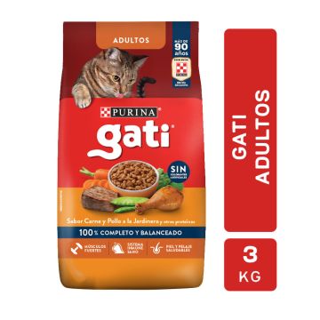 Alimento Para Gato Carne y Pollo Gati x 3 Kg.