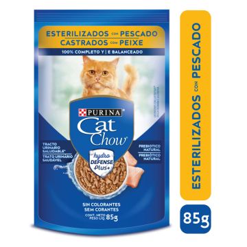 Alimento para Gatos Esterilizado Cat Chow Pescado 85 Gr.
