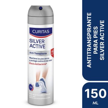 Desodorante Para Pies Curitas Silver Active x 150 Ml.