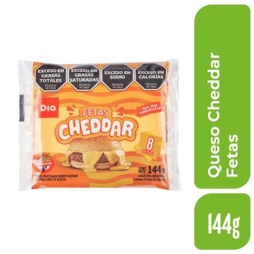 Queso Cheddar Fetas Dia 144 Gr.