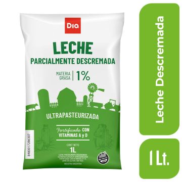 Leche Parcialmente Descremada DIA Sachet 1 Lt.