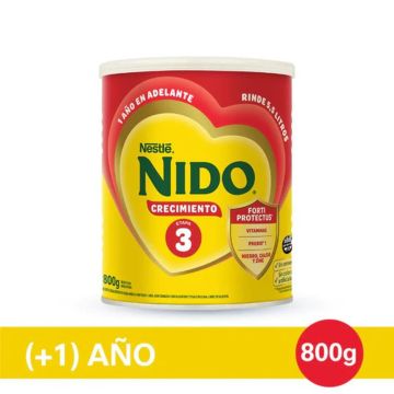 Nido 3 Prebio 1 Leche En Polvo X 800 Gr.