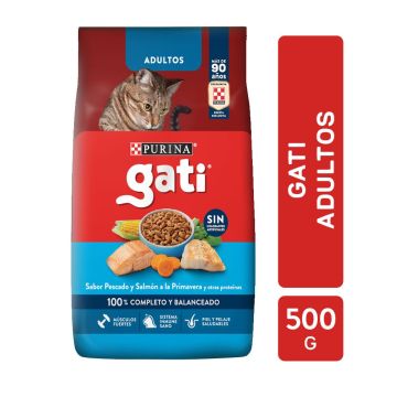 Alimento Para Gato Adulto Pescado & Salmon Gati 500 Gr.