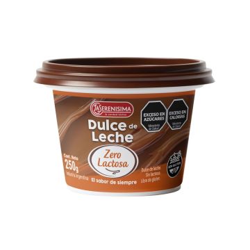 Dulce De Leche Zero Lactosa La Serenisima 250 Gr.