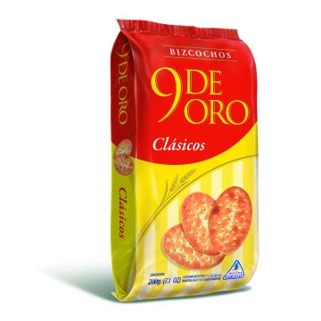 Bizcochos de grasa 9 de Oro Clásico 200 Gr.